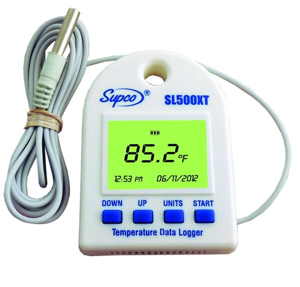 Supco SL500XT External Probe Temperature Data Logger Front View
