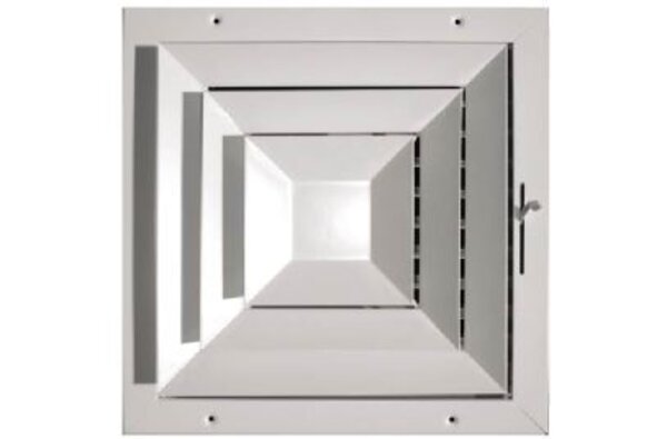 TRUaire 560M/14x14 Square Ceiling Directional Diffuser Front View