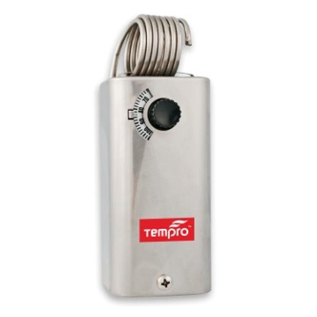 Tempro Industrial Line Voltage Thermostat, Stainless Housing