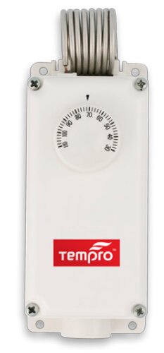 Tempro Industrial Line Voltage Thermostat, Polymeric Housing