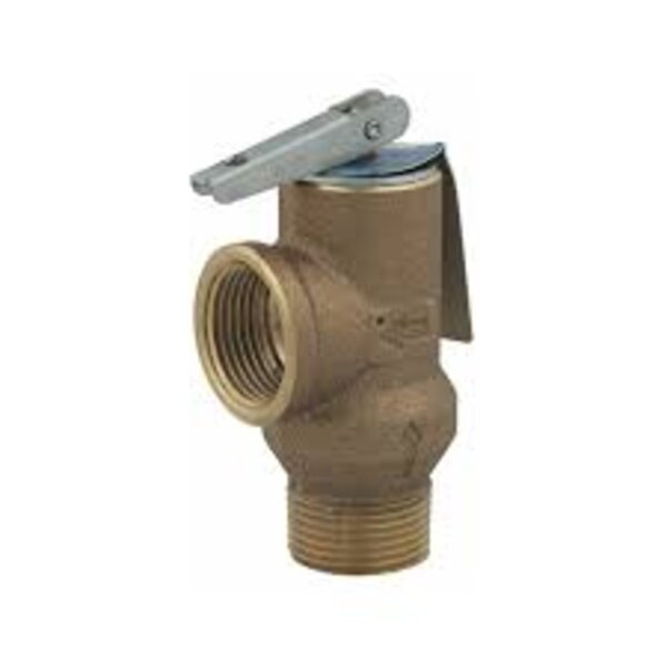 Watts 0556033 3/4" Poppet Type Pressure Relief Valve with Test Lever Side View