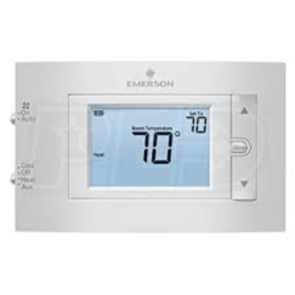 White-Rodgers 1F83H-21NP Emerson 4.5" Display Heat Pump Non-Programmable Thermostat Side View