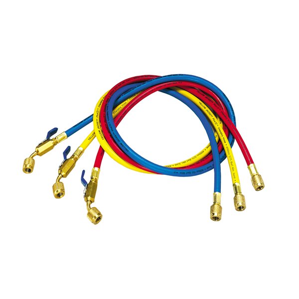 Yellow Jacket Plus II Charging Hose Kit With Sealright Fitting Front View