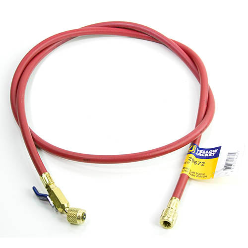 Yellow Jacket Plus II Charging Hose with Ball Valve Side View