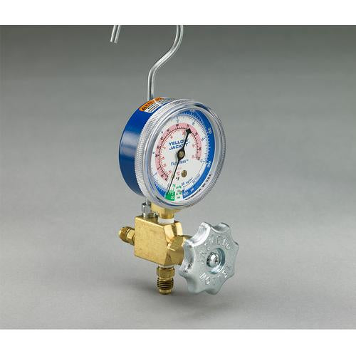 Yellow Jacket Single Manifold Gauge for Hydrocarbon Refrigerants Side View