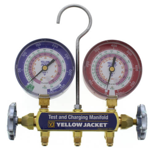 Yellow Jacket R22/R404A/R410A Manifold Front View