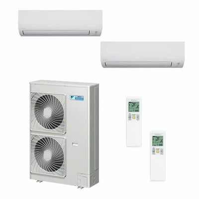 Daikin 48,000 BTU 18.8 SEER 2-Zone Heat Pump System; 15k + 24k Indoor Goodman 3 to 3.5 Ton Evaporator Coil; Upflow/Downflow; Uncased A Coil; 23" Width