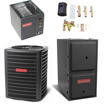 Goodman 4 Ton Cooling 14.5 SEER; 80k BTU Heating; 96% AFUE Gas Electric Air Conditioner System << Shipping in 48 States >>