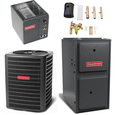 Goodman 4 Ton Cooling 14.5 SEER; 120k BTU Heating; 97% AFUE Gas Electric Air Conditioner System << Shipping in 48 States >>