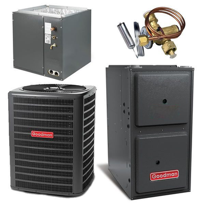 Goodman 4 Ton Cooling 14.5 SEER; 80k BTU Heating; 96% AFUE Gas Electric Air Conditioner System << Shipping in 48 States >>