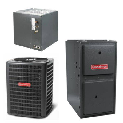 Goodman 4 Ton Cooling 14.5 SEER; 120k BTU Heating; 96% AFUE Gas Electric Air Conditioner System << Shipping in 48 States >>