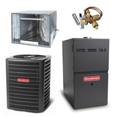 Goodman 3 Ton Cooling 14.5 SEER; 60k BTU Heating; 80% AFUE Gas Electric Air Conditioner System