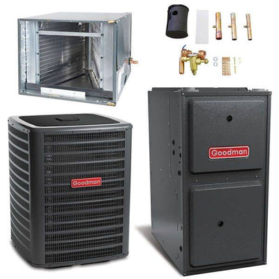 Goodman 4 Ton Cooling 16 SEER; 120k BTU Heating; 96% AFUE Gas Electric Air Conditioner System << Shipping in 48 States >>