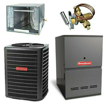 Goodman 1.5 Ton Cooling 16 SEER; 60k BTU Heating; 80% AFUE Gas Electric Air Conditioner System