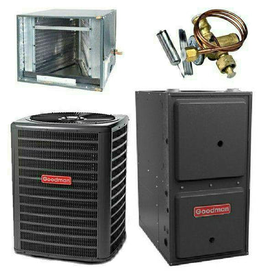 Goodman 2 Ton Cooling 16 SEER; 60k BTU Heating; 96% AFUE Gas Electric Air Conditioner System