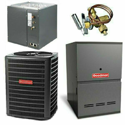 Goodman 2.5 Ton Cooling 16 SEER; 80k BTU Heating; 80% AFUE Gas Electric Air Conditioner System