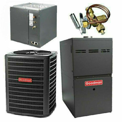 Goodman 1.5 Ton Cooling 16 SEER; 60k BTU Heating; 80% AFUE Gas Electric Air Conditioner System